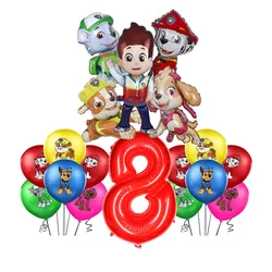 1set Cartoon Paw Patrol Ryder Birthday Decoration Aluminum Film Balloon Set Dog Chase Skye Party Supplies Children Toys