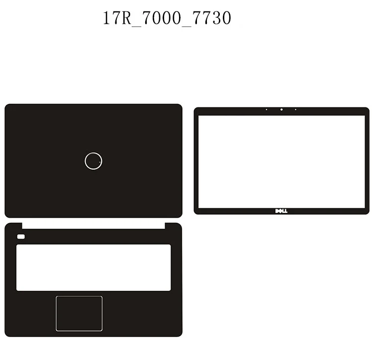 Película protectora de cubierta completa, pegatina de piel para DELL XPS 17, 2020, 9700, 9710, 2022, Inspiron 17R, 7000, 17-7779, 17-7730, 17-7737, 3 unidades