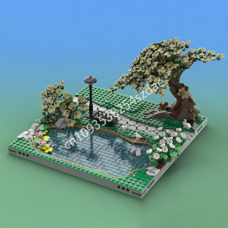 

1026pcs MOC The Pond City Building Blocks Logical thinking up Christmas toy Gift Logical thinking up creative Christmas toy Gift