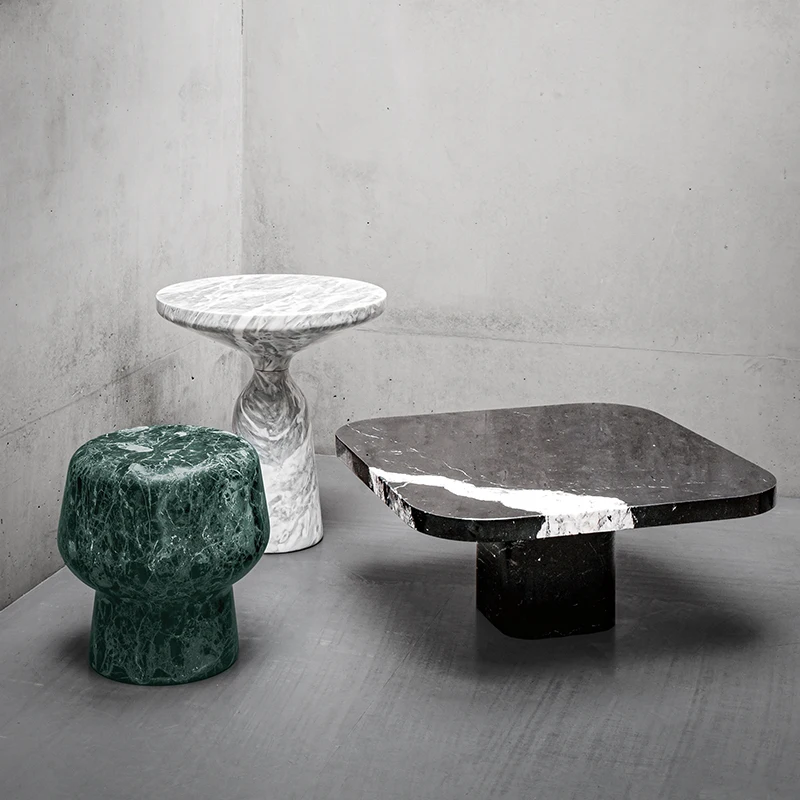 luxury marble texture coffee tables fashionable green marble effect side table for living room modern