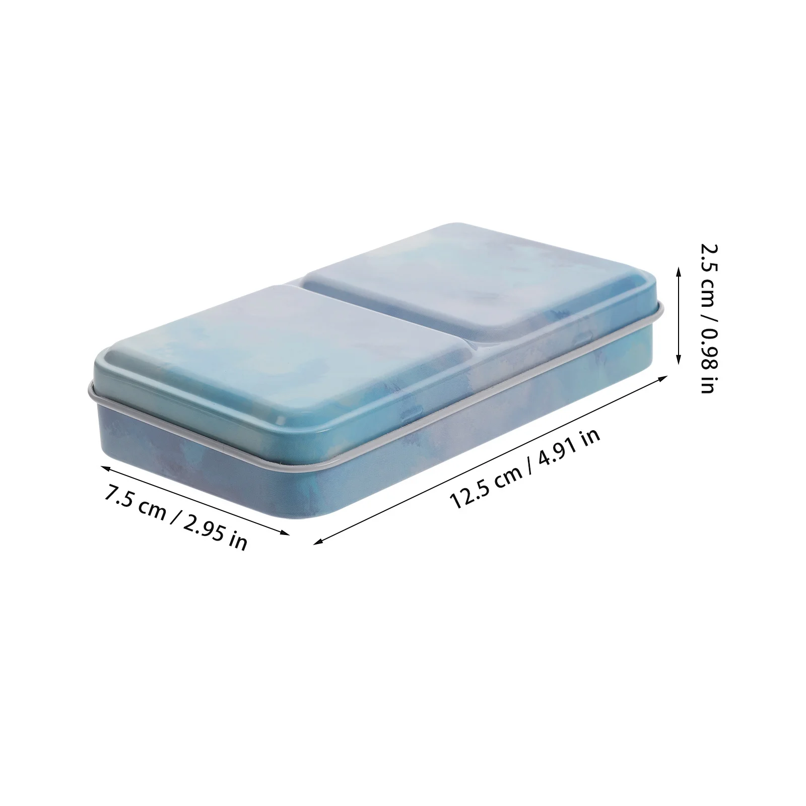 صندوق صبغات ألوان مائية معدن القصدير بسيط وخفيف الوزن صينية خلط الألوان إكسسوارات فنية متينة صندوق طلاء