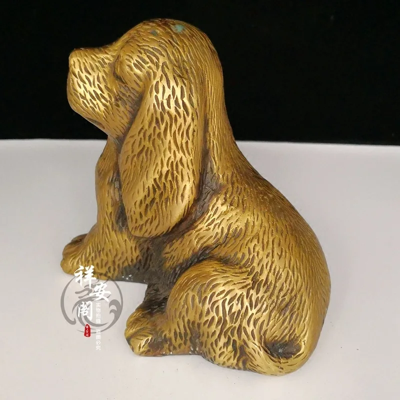 

Brass Puppy Pug Ornaments Zodiac Copper Dog Home Desktop Decoration Crafts Ornaments One Piece Dropshipping