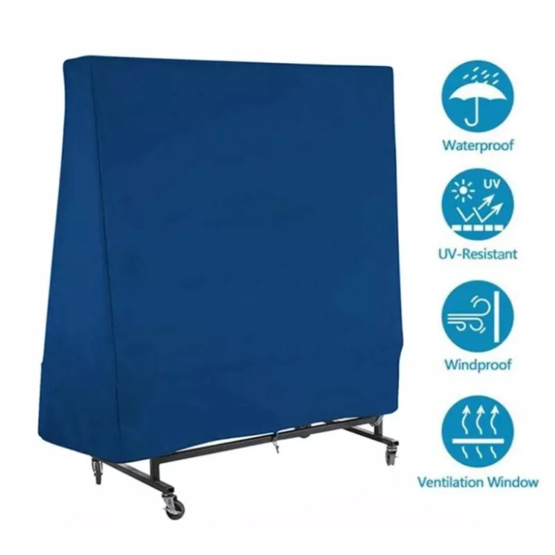 

Table Tennis Table Dust Cover Oxford Waterproof Outdoor Rainproof UV Protection Tennis Table Storage Cover with Zipper