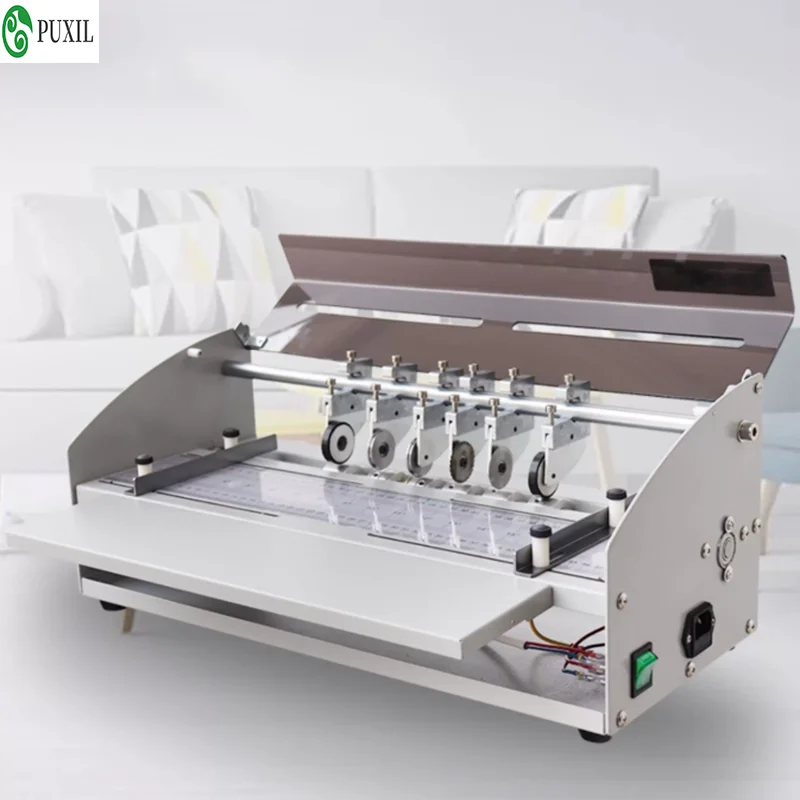 Upgrade H5000 new electric dot meter flipping spine line creasing machine