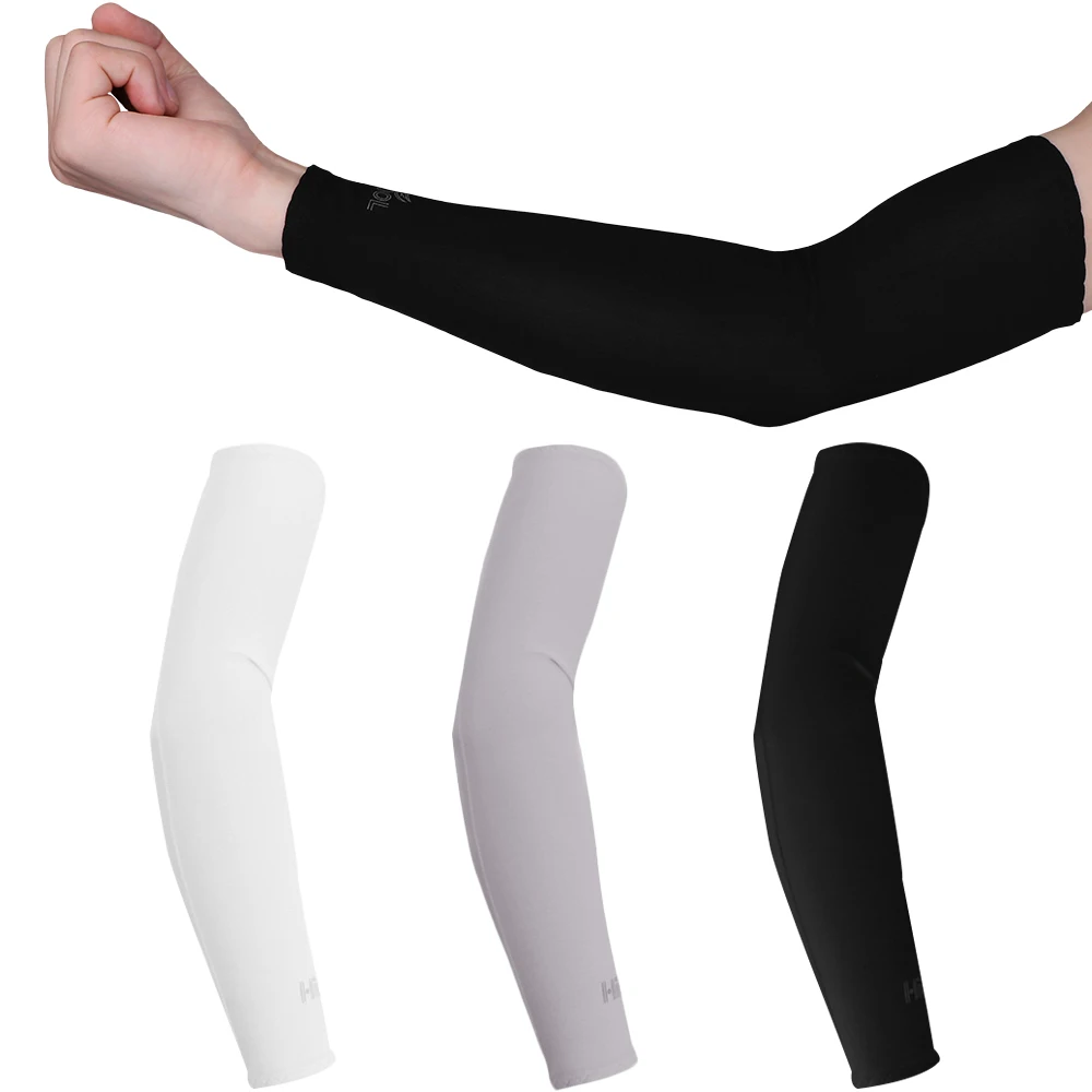 1 Pair Compression Sports Arm Sleeve Basketball Cycling Arm Warmer Summer Running Tennis UV Protection Volleyball Bands