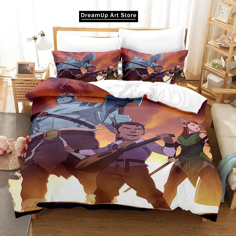 3D Print legend of vox machina game Bedding Set Boys Girls Twin Queen Full Size Duvet Cover Pillowcase Bed Adult Bedroom