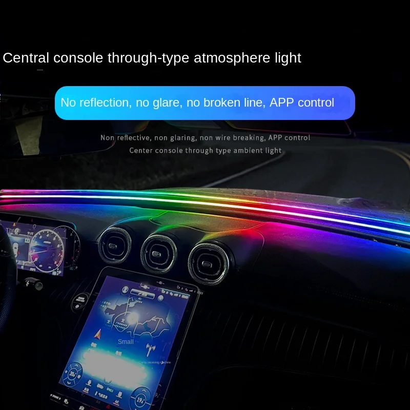 

Новый автомобильный универсальный передний лобовое стекло, светодиодный окружающий свет, приложение, красочная USB-панель приборов, герметичная световая полоса, окружающее освещение