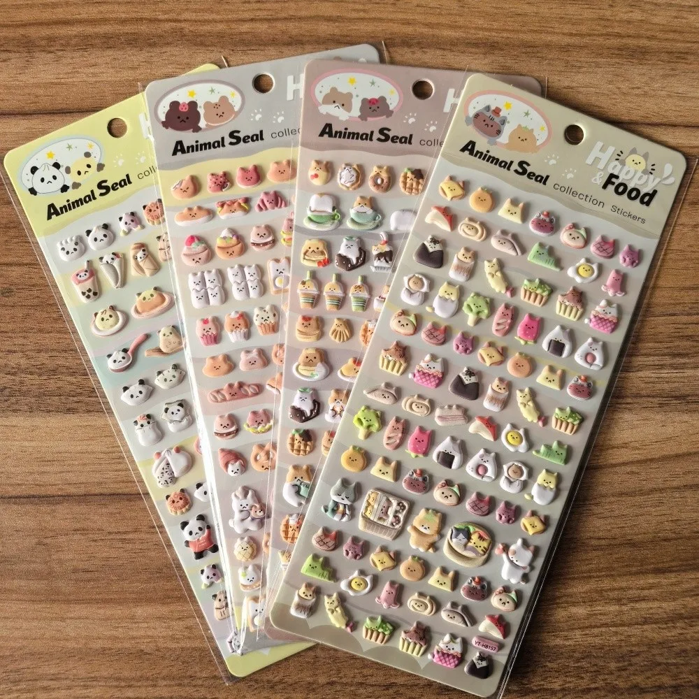 

Коллекция 3D-наклеек с изображением животных (4 шт.) — забавный милый декор для рукоделия, тетрадей и планировщиков, магазин AnimeWorlds