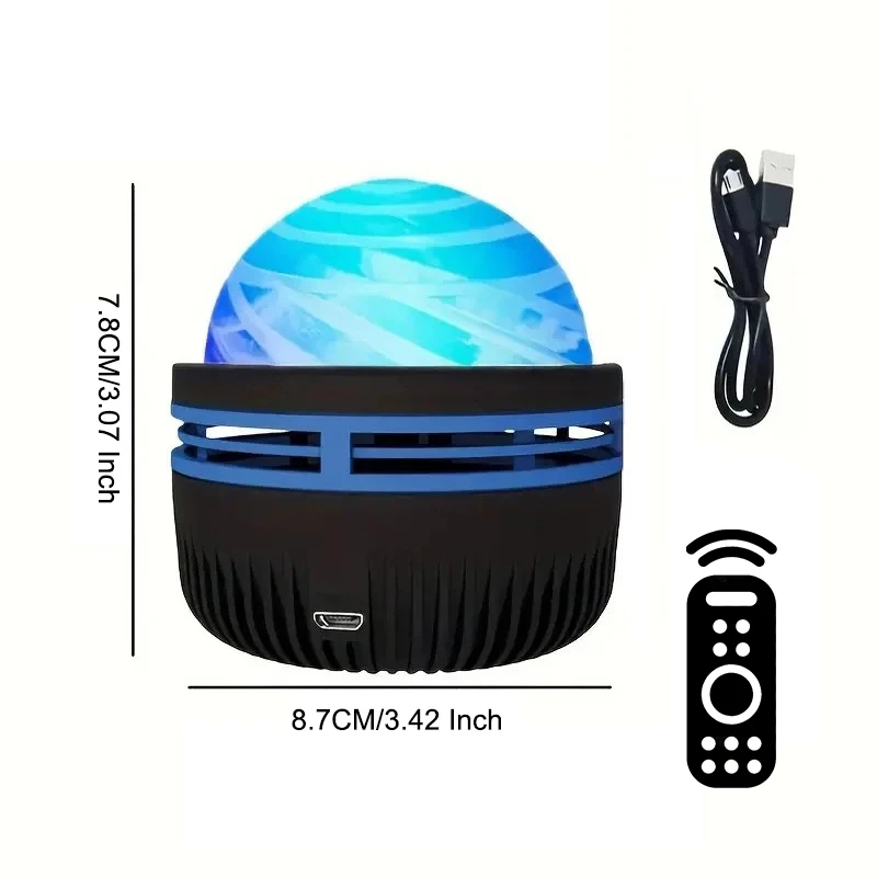 Nachtlampje LED Galaxy Night Light RGB Star Swirl Projection Remote Control Colorful Lamp for Kids Bedroom Living Room Party