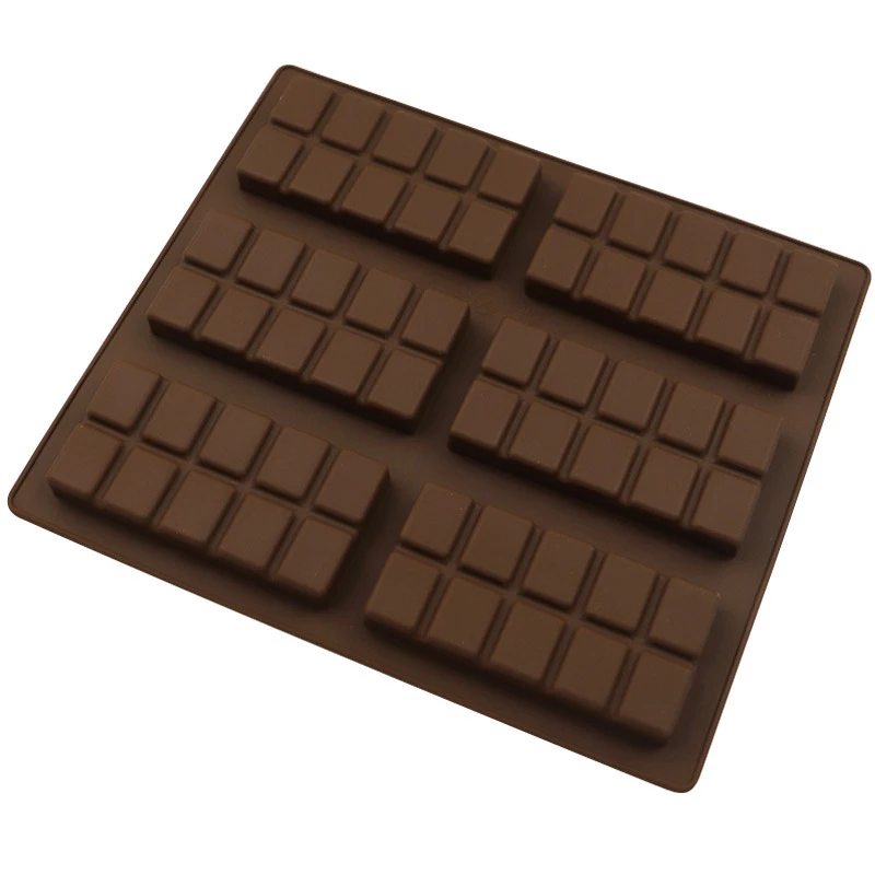 Chocolate Candy Bar Silicone Mold Rectangle Break Apart Protein Engery Mould Wax Melt Fat Bomb Snack Kitchen Accessories Tools