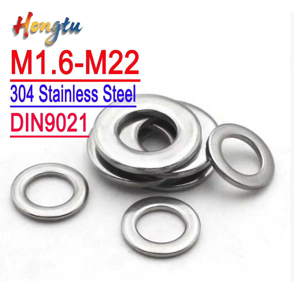 

2-100pcs M1.6 - M22 304 Stainless Steel Large Flat Washers (DIN9021)