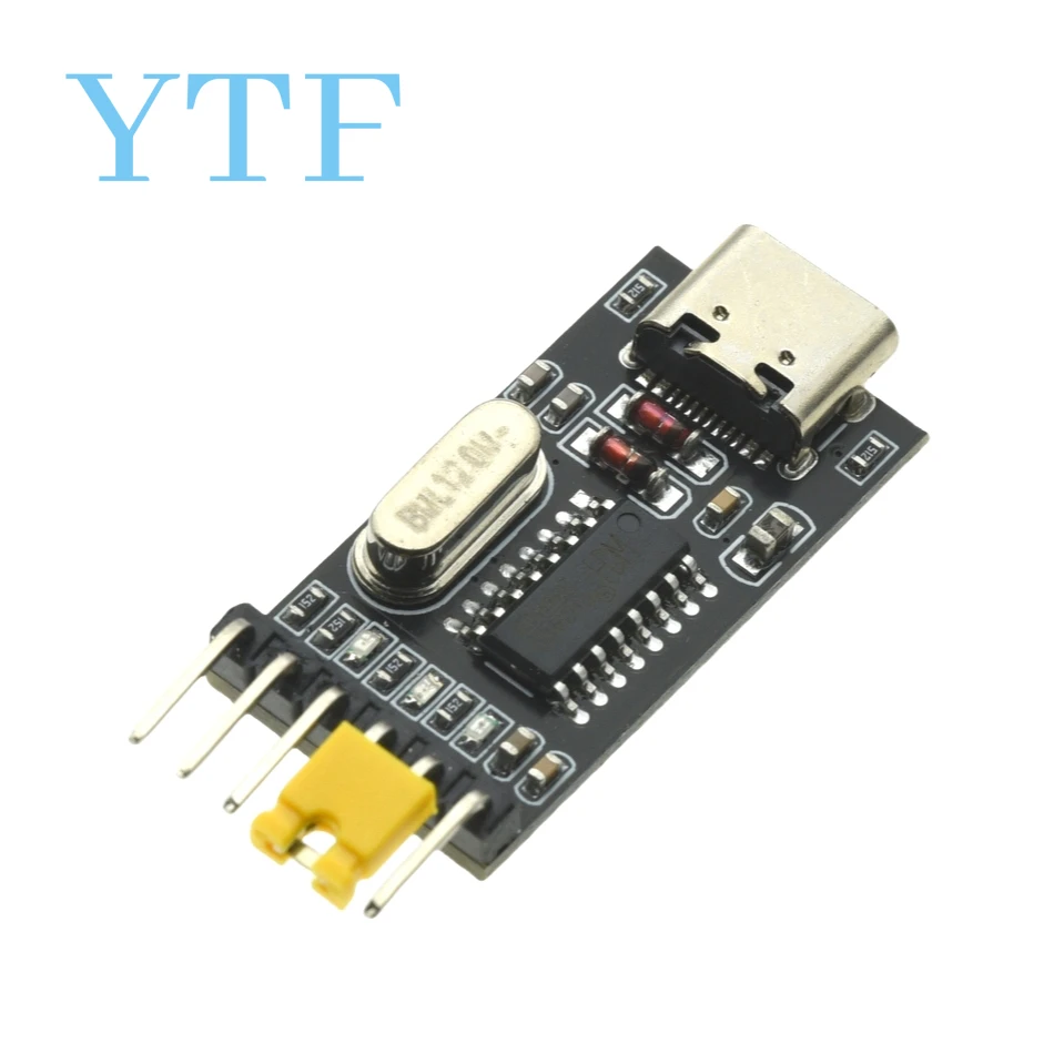 Conversor USB para TTL, Módulo UART, Interruptor Tipo-C, CH340G, CH340, 3.3V, 5V