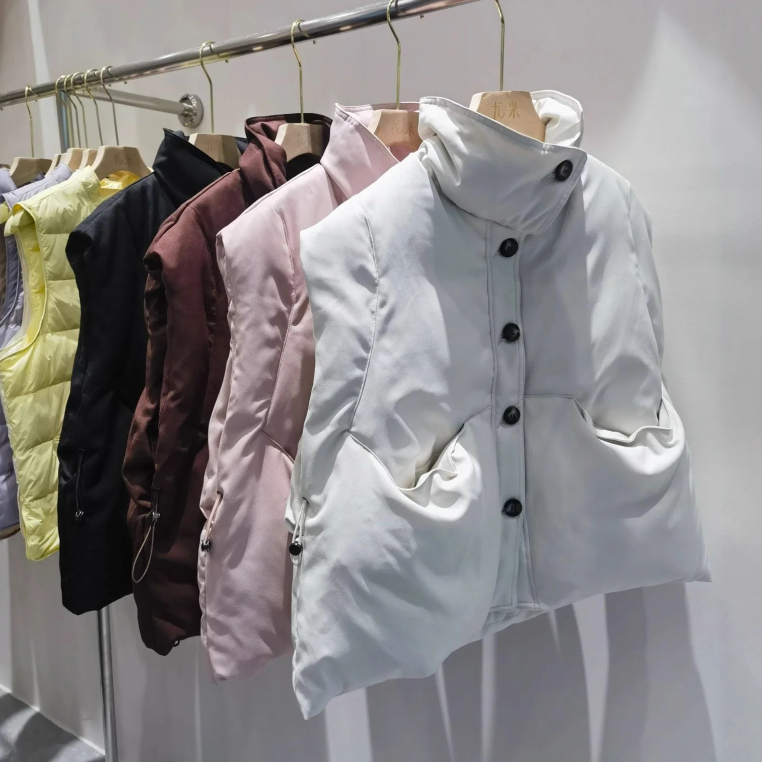 Winter 90% Weiße Ente Unten Weste Puffer Jacke Winter Frauen Stehen Kragen Zipper Parkas frauen Ärmellose Mantel Winter Outwear