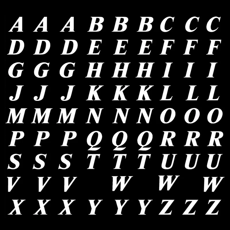 N526# Alphabet Letter Caps lower, mixed Vinyl Decal A to Z A - Z Stickers Craft DIY 2*3cm