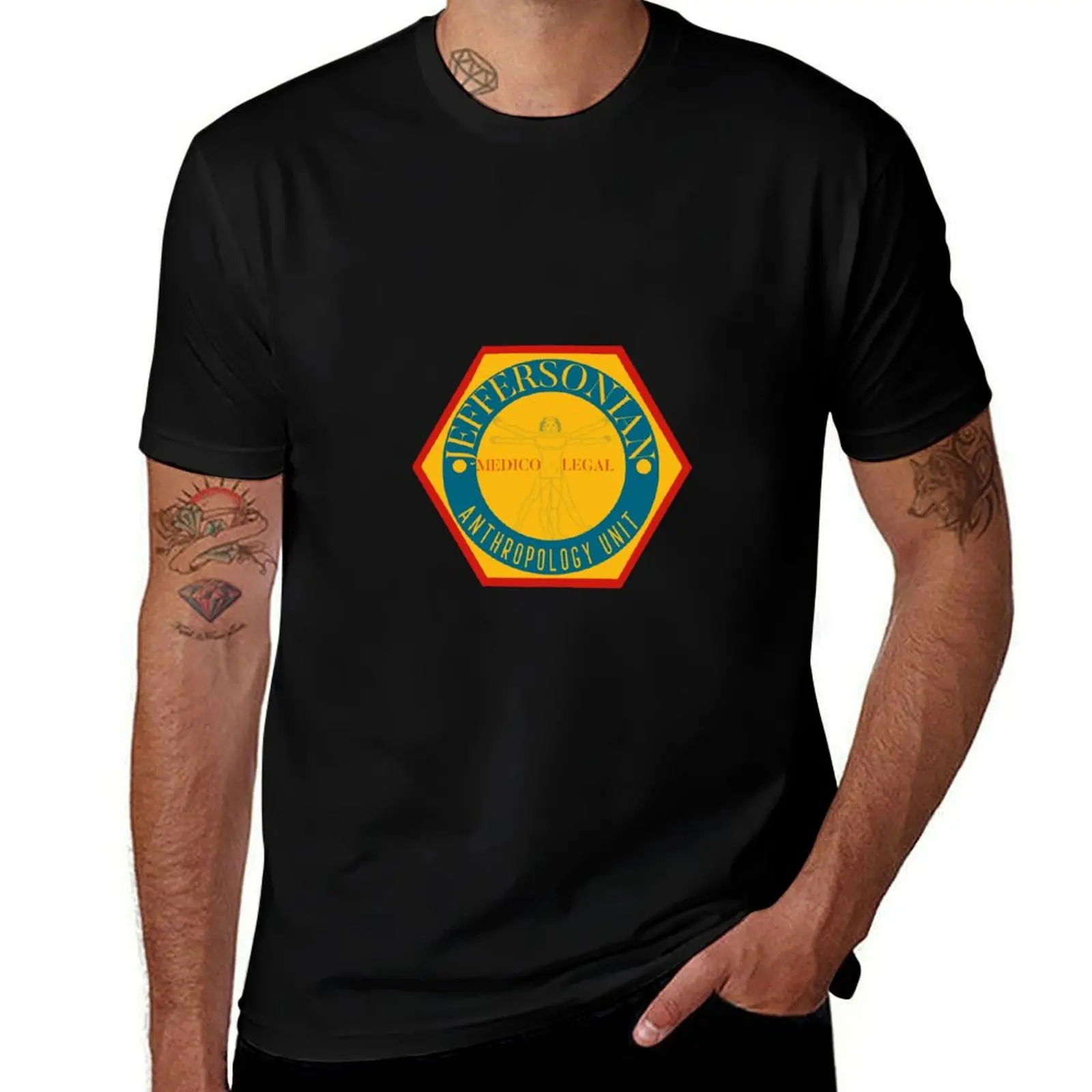 Jeffersonian Institute Bones T-Shirt Basic Breathable Solid Color T-Shirt