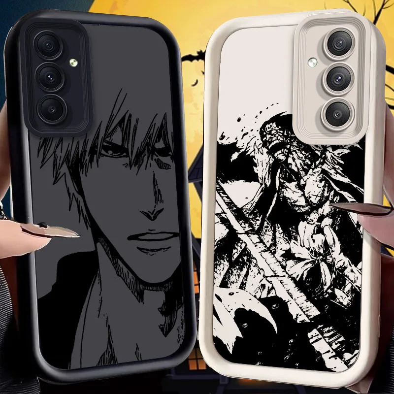 Anime Bleach Case for Samsung Galaxy S24 S23 S22 S21 Ultra Plus S20 FE A55 A54 A53 A52 A52S A51 A50 A50S A35 A34 Silicone Cover