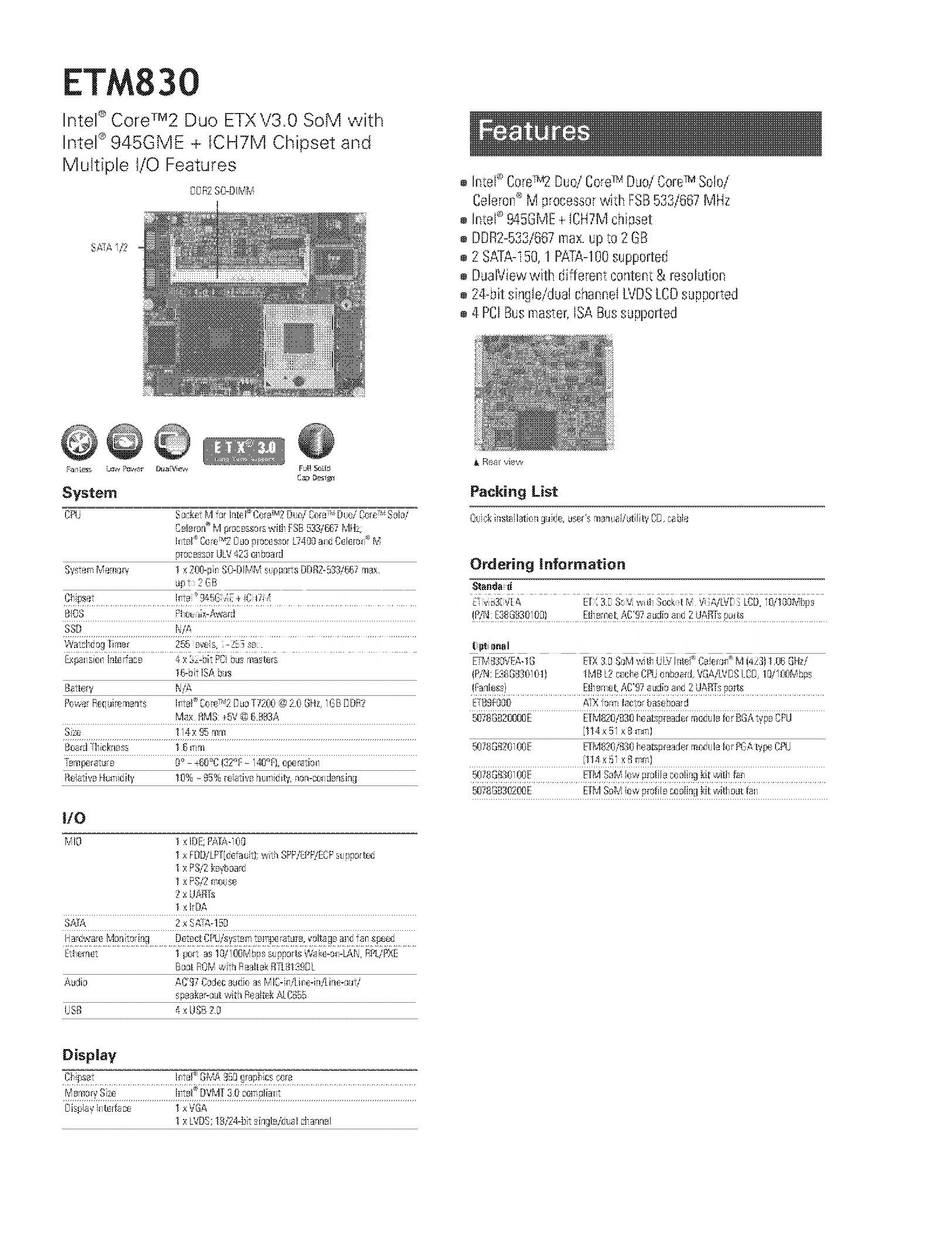 

ETM-830 REV A2-RC ETM831 A1-RC A3-RC