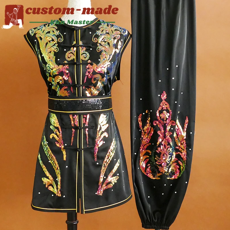 

Custom Martial Arts Uniform Kung Fu Suit with Dragon Embroidery Southern Fist Long Fist Reinforced for KungFu Forms Competition