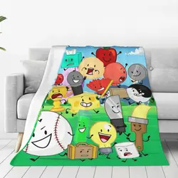 BFDI Inanimate Insanity Characters Blanket Quality Warm Soft Throw Blanket Spring Travel Office Home Decor Comfortable Bedspread