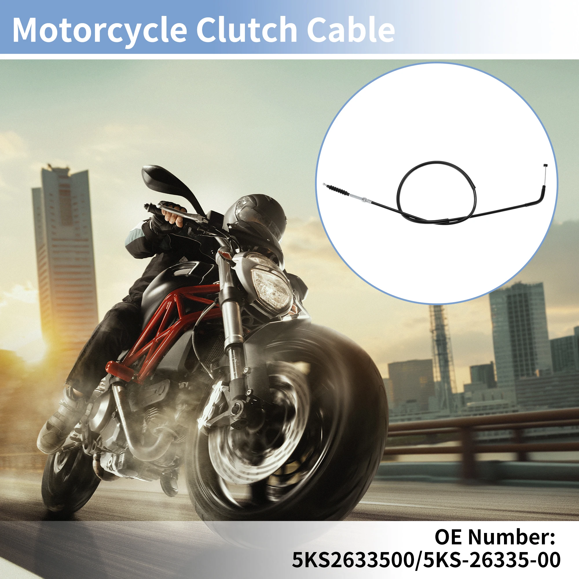 

Motoforti Motorcycle Clutch Cable Motorbike Clutch Cable No.5KS2633500/5KS-26335-00 for Yamaha 1100 XVS 1100 A Drag Star Classic