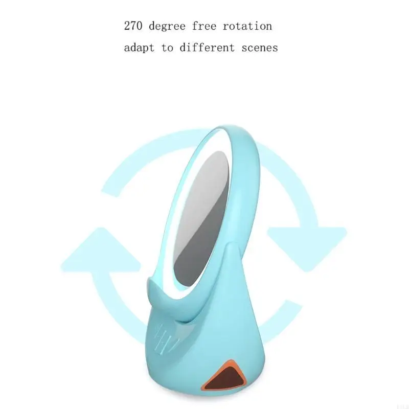 مرآة مكياج مكبرة جديدة لعام 2025 مع حامل للهاتف المحمول وراديو FM وشحن لاسلكي