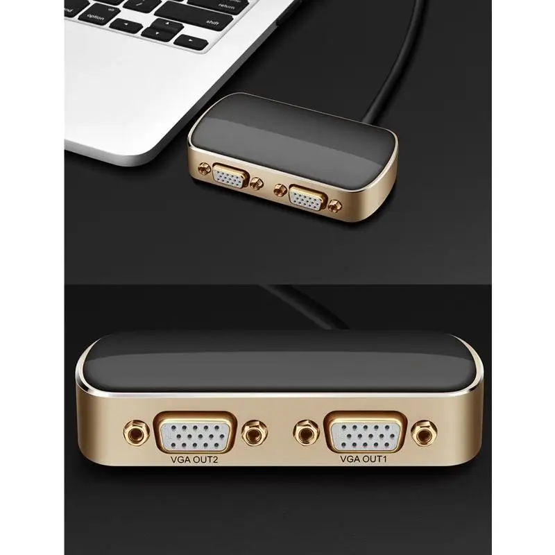 Y1UB VGA SPLITTER 1 ใน 2 OUT SCREEN SUPPORTION MORRIRE MORRIRE SPLITTER MONITOR MONITOR VGA SVGA พอร์ตพร้อมสายเคเบิล 1M