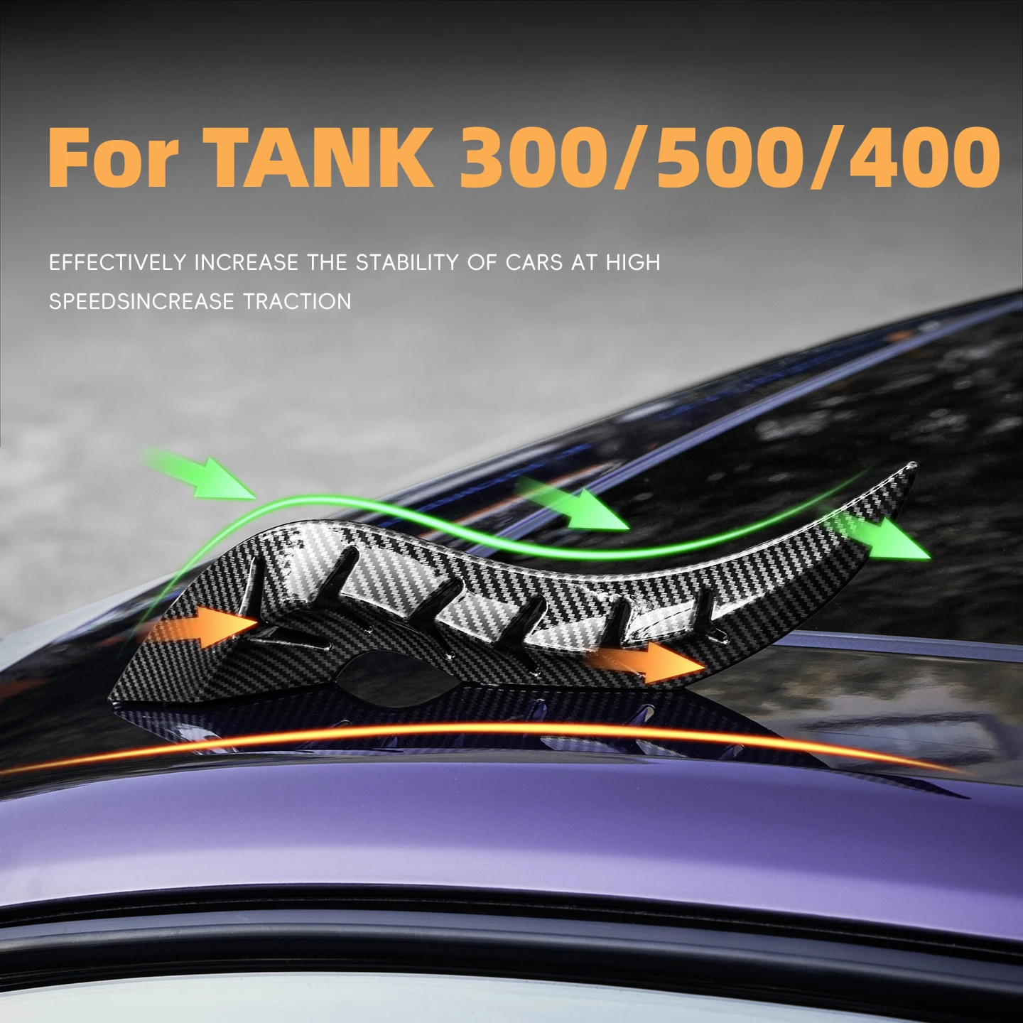 

For TANK 300/500/400 Accessories Universal Car Roof Spoiler Decoration For SUV Sedan Hatchback Impact Resistant Anti-Scuff