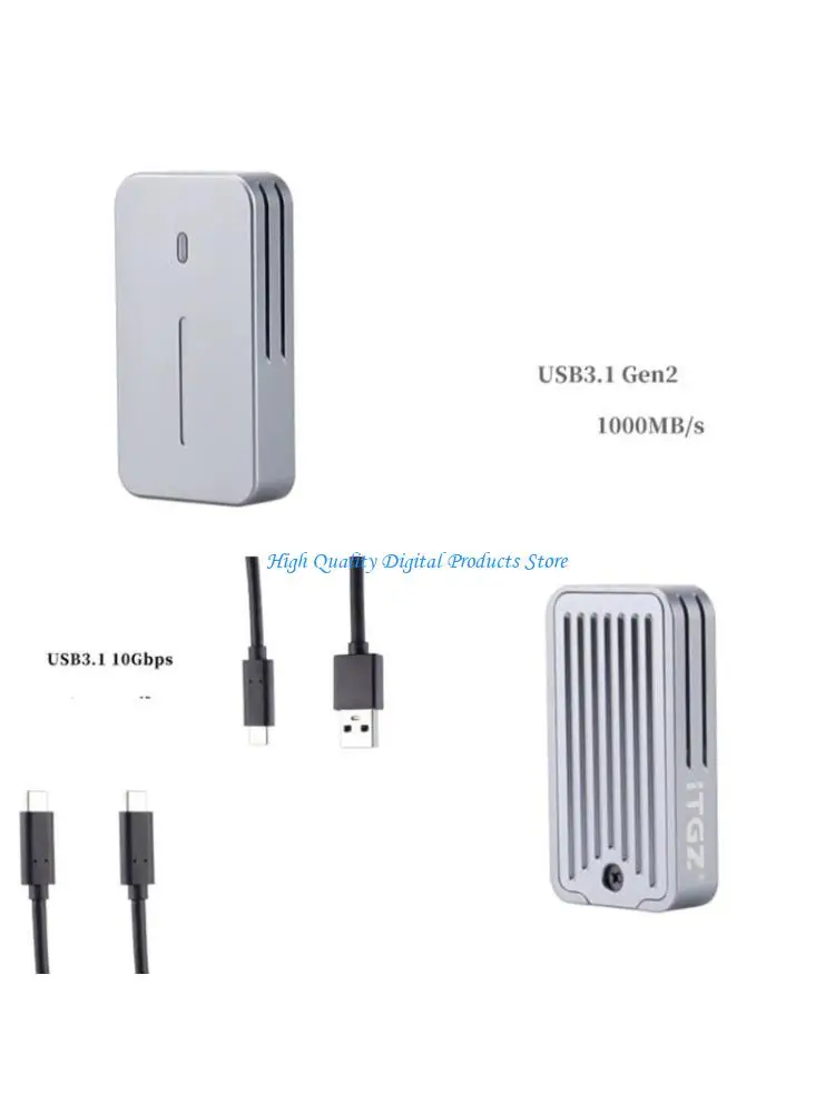 

U2JE 10Gbps M.2 NVME SSD Case USB3.1 SSD Hard Disk SSD Enclosure SSD Box JMS583