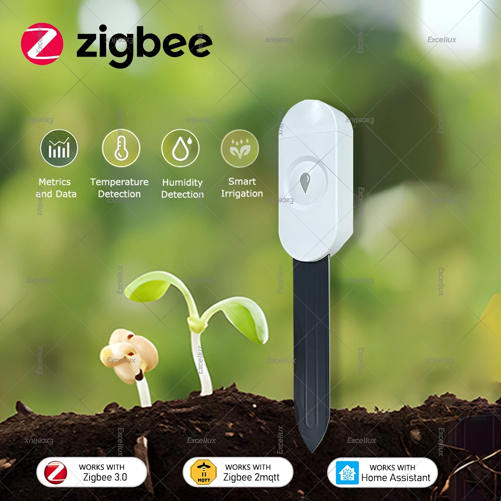 Zigbee 3,0 тестер влажности почвы, датчик температуры и влажности, домашняя автоматизация, детектор орошения растений, цветов, поддержка Zigbee2mqtt