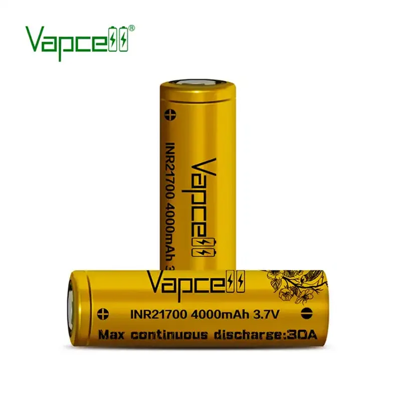 Original Vapcell INR 21700 Battery 4000mAh 30A 3.7V High Power Rechargeable Lithium ion Batteries For Flashlight VapeMod Toys