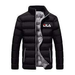 M-5XL Winter New Cotton Jacket Men's Standing Neck Lightweight Cotton Coat Colorful Warm Top