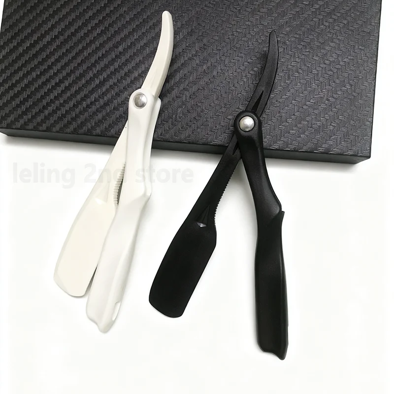 Men Professional Manual Shaver Straight Edge Plastic Barber Razor Folding Shaving Beard Cutter Straight Razor Wholesale