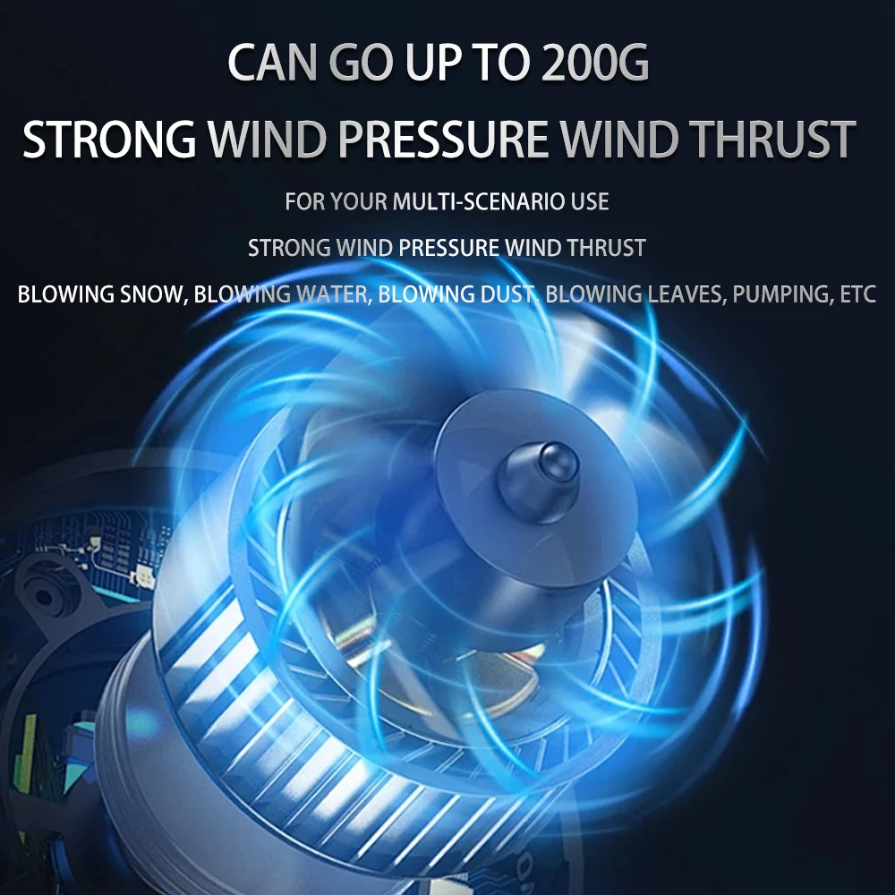 Espanador de ar de 3 velocidades 130000 Ventilador de ar elétrico RPM Mini Jet Turbo Ventilador de jato turbo recarregável de ar comprimido