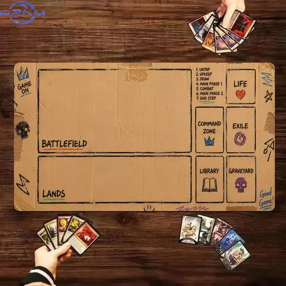 Cardboard Style Magic Card Battle Mat  Playmat Anti-slip Base Mouse Pad Gathering Gaming Mats Board Game Mat for TCG