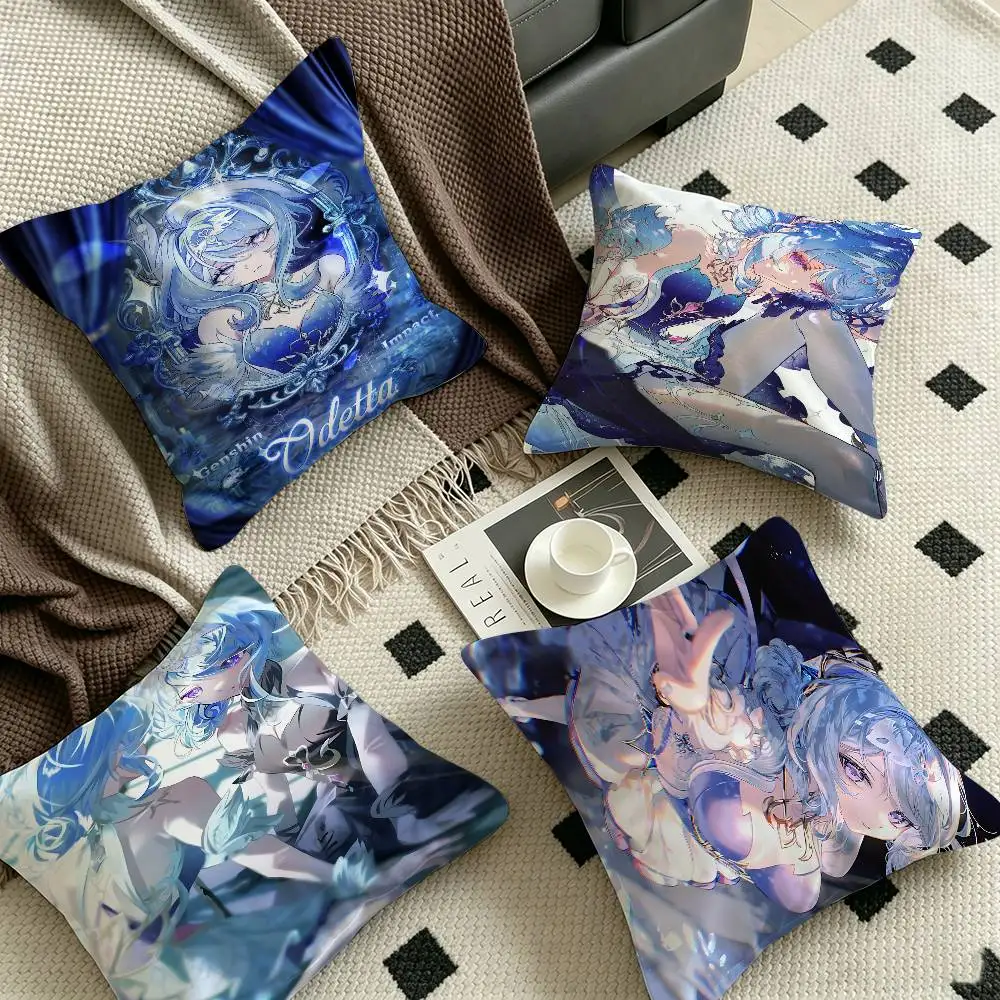 Genshin Impact Odette Spessiva Personalized Pillow Cover Kids Bedroom Wild Party Decor Pillowcase Kid Birthday Shower Gift