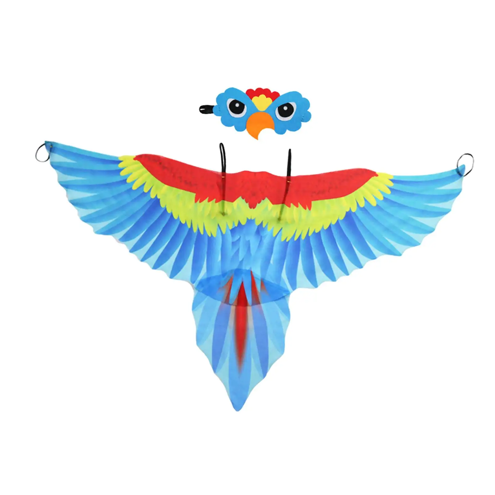 Kids Bird Costume Set and Mask Parrot Wings Cape Dress up Shawl Cloak for Children's Day Festival Masquerade Party Boys Girls