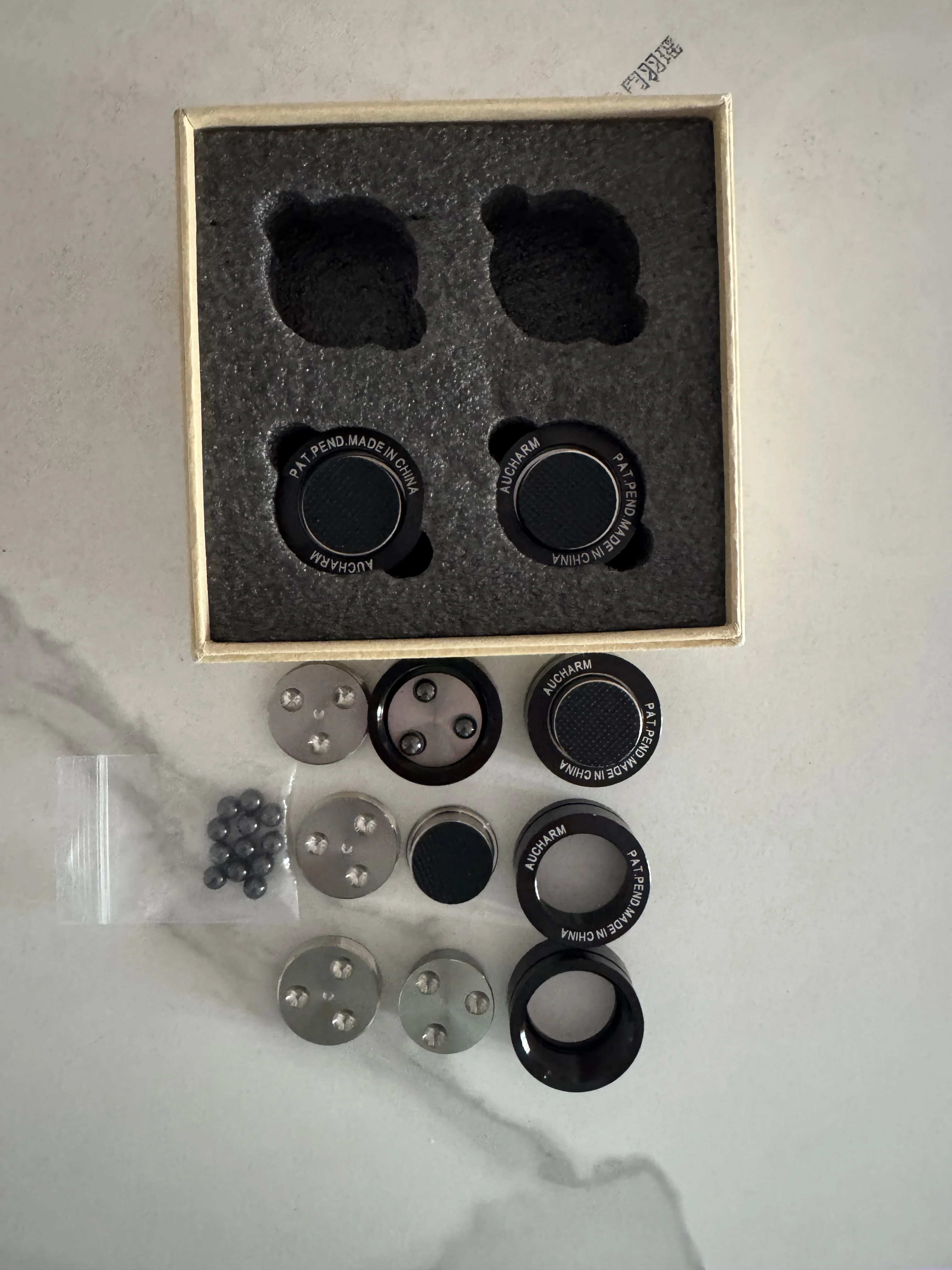 4pcs HIFI Audio Speaker Amplifier Ceramic beads Steel ball Scroll Anti-shock Absorber Foot  Feet Nail Pad Vibration Base