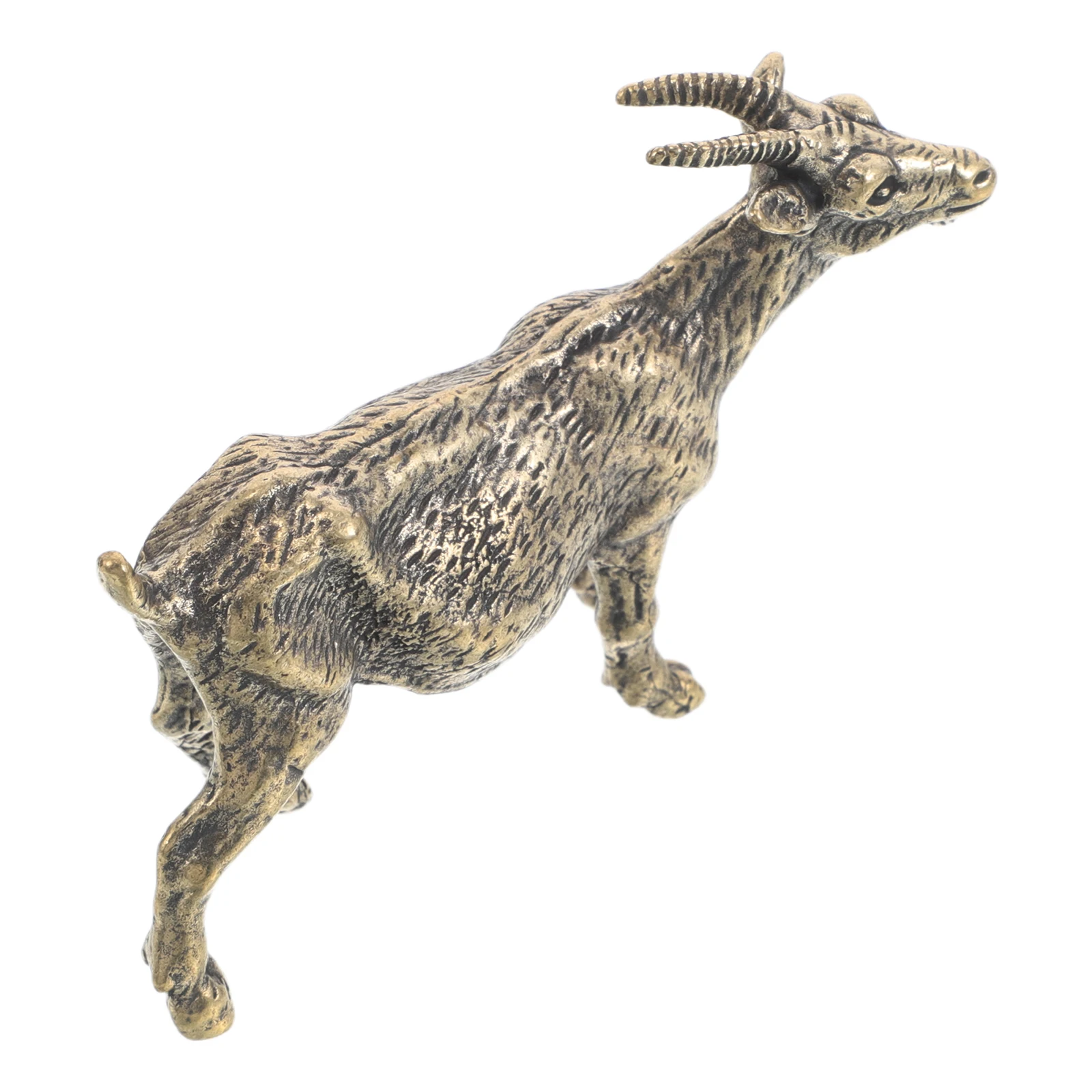

Goat Ornaments Brass Office Sheep Figurine Sculpture Animal Decor Miniature Desk Desktop Statue