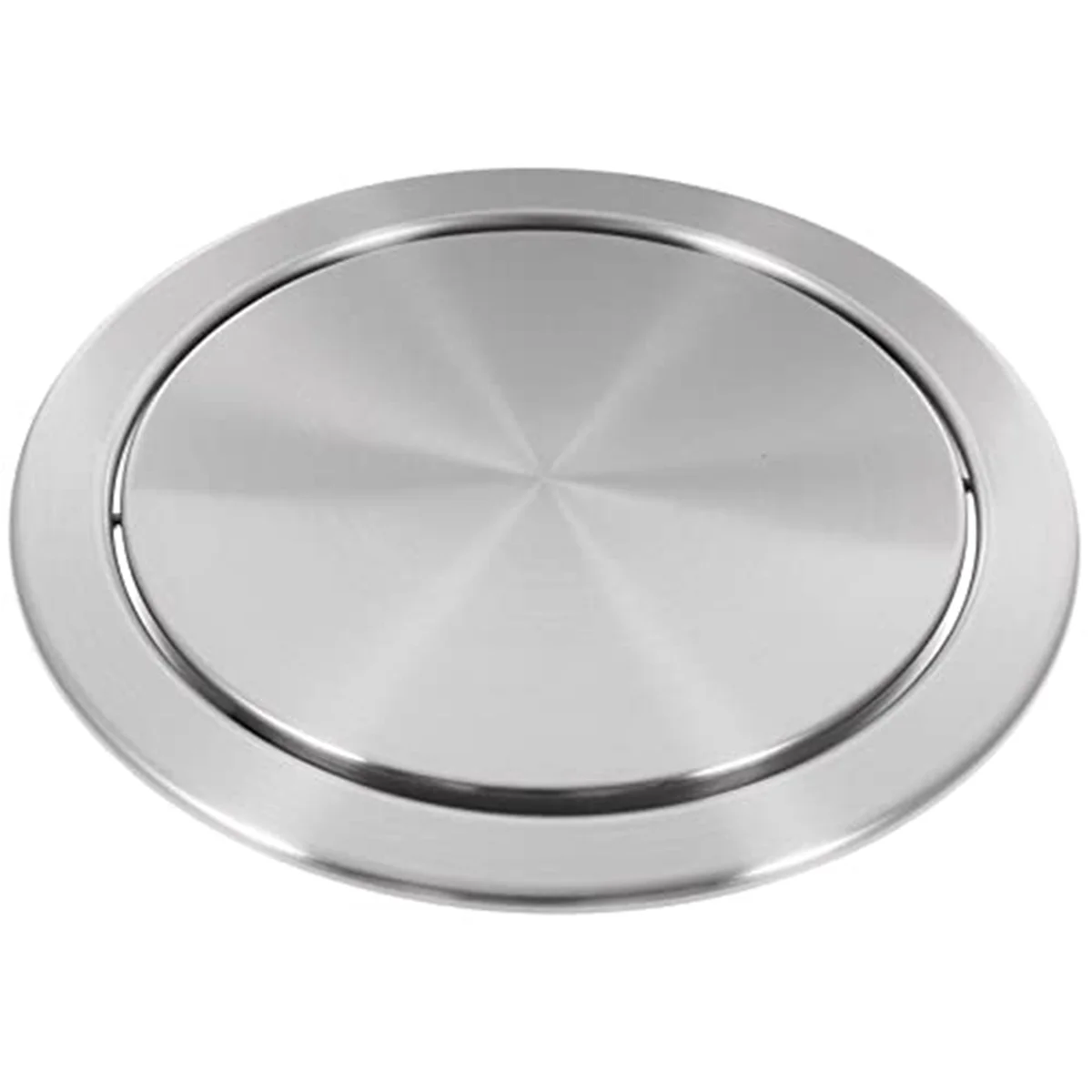 Trash Can Lid Simple Trash Grommet Embedded Countertop Round Cover Swing Flap Trash Bin Lid for Kitchen Bathroom Office