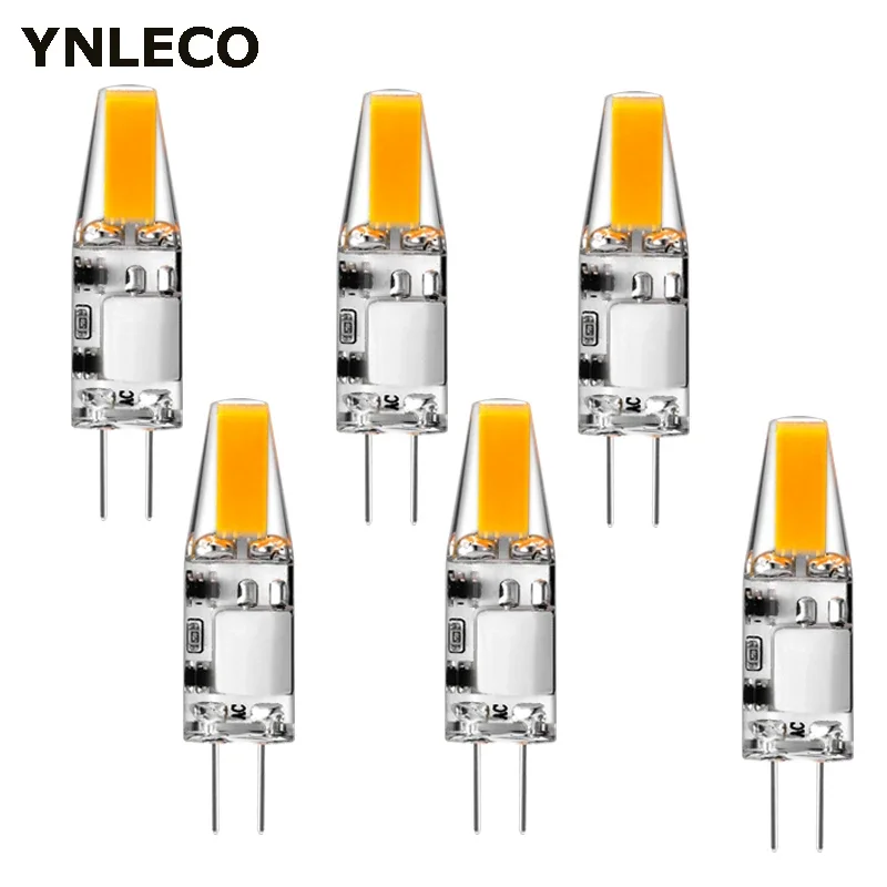 6pcs G4 12V LED 2W COB Bulb G4 NO Flicker 360 Degree 12V G4 LED Lamp Lampada Lampara ampul Home Light Replace 20W Halogen Lamp