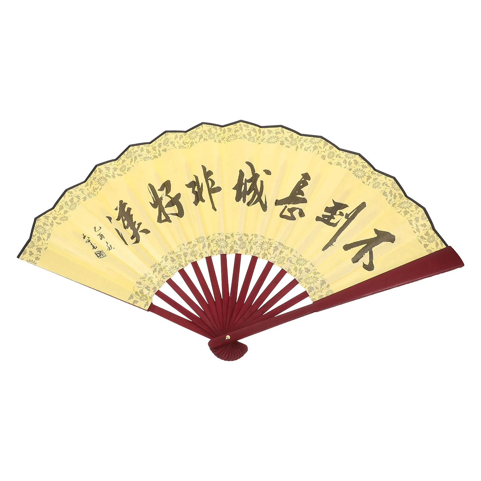 

Traditional Hand Fan Chinese Folding Fan Fabric Covered Comfortable Design for Any Outfit and Event
