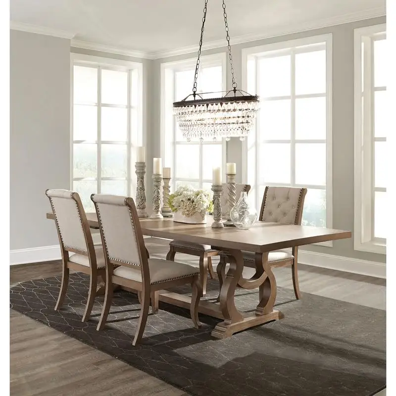 

5-Pc Dining Set with Barley Brown and Cream Finish