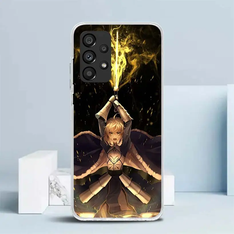 Fate Zero Stay Night Saber Soft Cover for Samsung Galaxy A52 A53 A54 A12 A13 A14 Phone Case A32 A33 A34 A22 A23 A24 A04S A03S A0