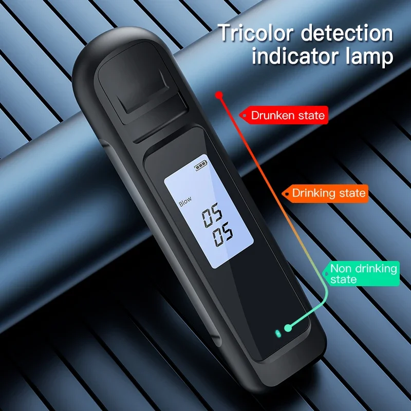 

High Sensitivity Ethanol Gas Detector Alcohol Tester Mini Home Dustproof Blowing Alcohol Concentration Meter for Drink Driving