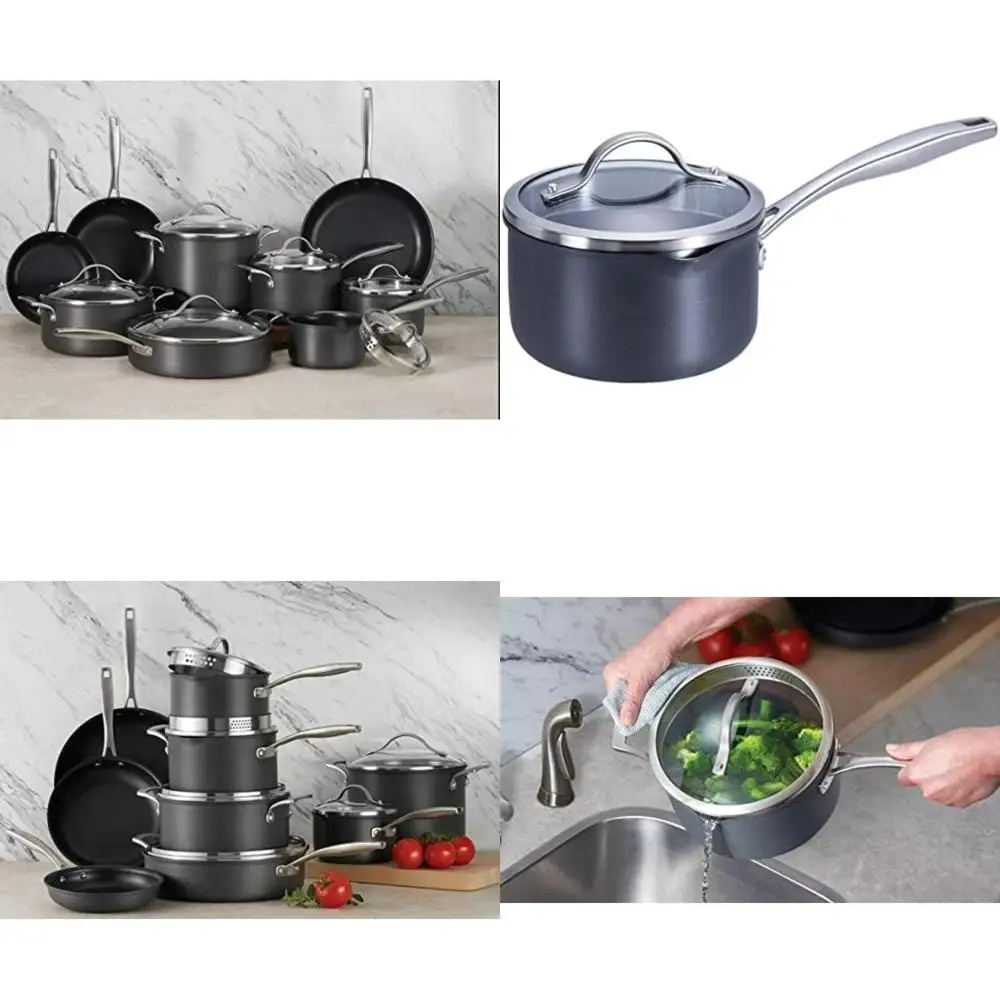 

Набор прочной алюминиевой посуды из 15 предметов, включая 7 основных кухонных инструментов