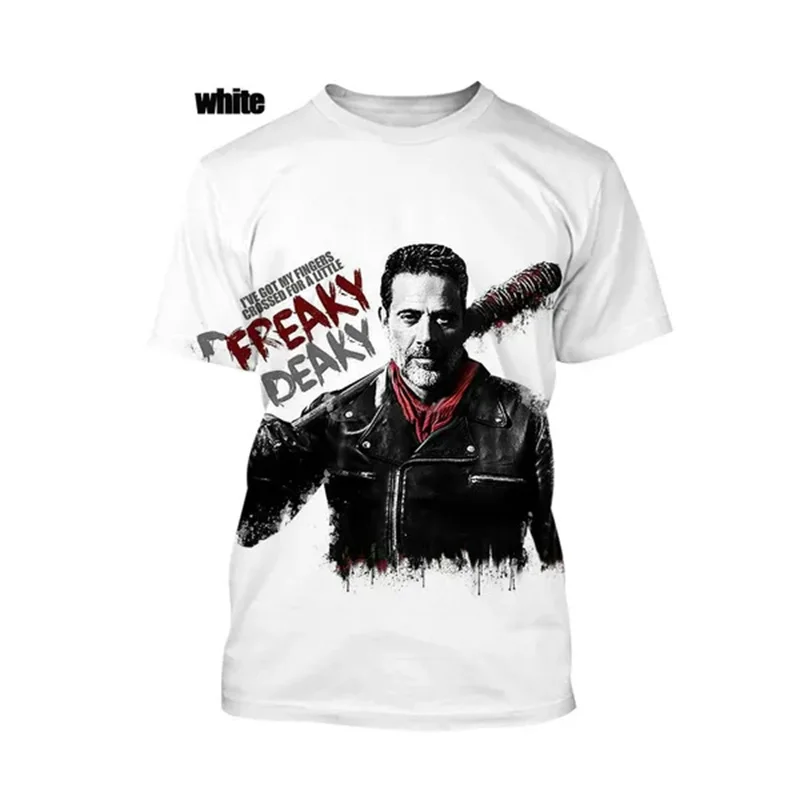 The Walking Dead T-shirt For Men 3D Printed Nigan Personality Loose Sweatshirt Streetwear Oversized O Neck Tees Causal Clothing