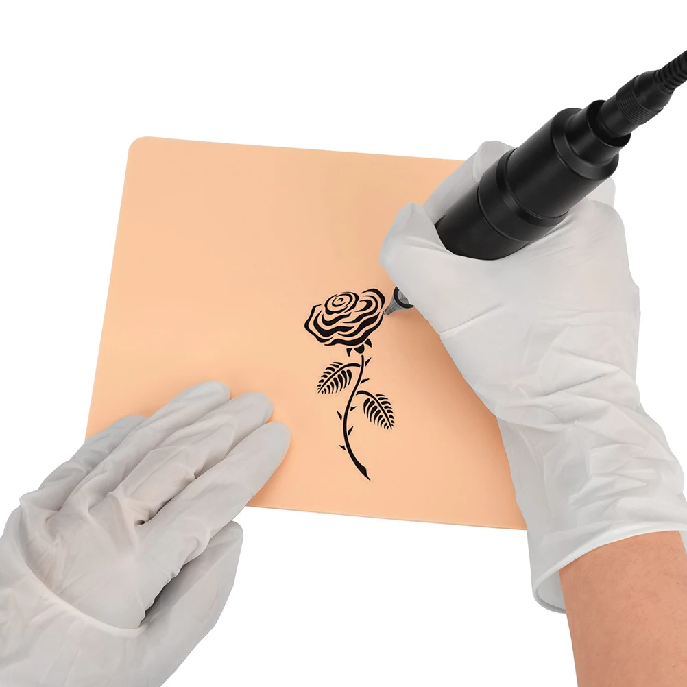 

10pcs Silicone Tattoo Practice Skin Reusable 1Mm Thick Double Sided Realistic Skin Texture Microblading Training Tool Face