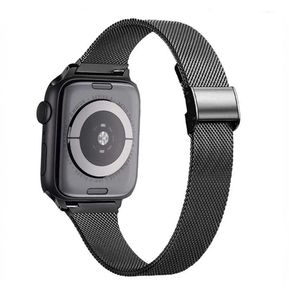 Slim Bracelet Milanese Metal Band for Apple Watch 49mm 44mm40mm 45mm 41mm 42mm 38mm Stainese Steel Belt for Iwatch Ultra 87654SE