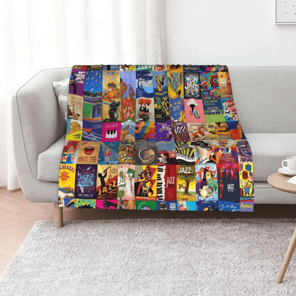 

Jazz Festivals Throw Blanket Baby Large Vintage for winter Blankets