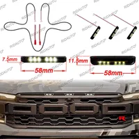 Luces LED para camioneta, color ámbar, amarillo y blanco, bricolaje, para parrilla Raptor del mercado de accesorios, aptas para FORD RANGER RAPTOR 2023 2024 2025 DRL